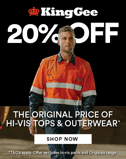 20% off the original price of hi-vis tops & outerwear*
